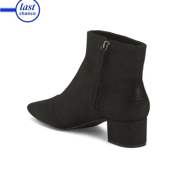 KOKO + PALENKI Black Shimmer Suede Tali Booties - Picture 2 of 2